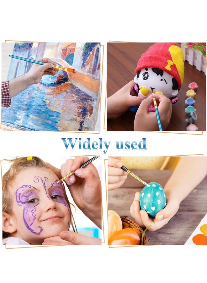 مجموعة فرش الرسم المكونة من 40 قطعة، فرش الرسم بالأكريليك، فرش الألوان المائية، فرش الأكريليك للألوان المائية الزيتية، وتفاصيل المنمنمات، ورسم الصخور - Image 4