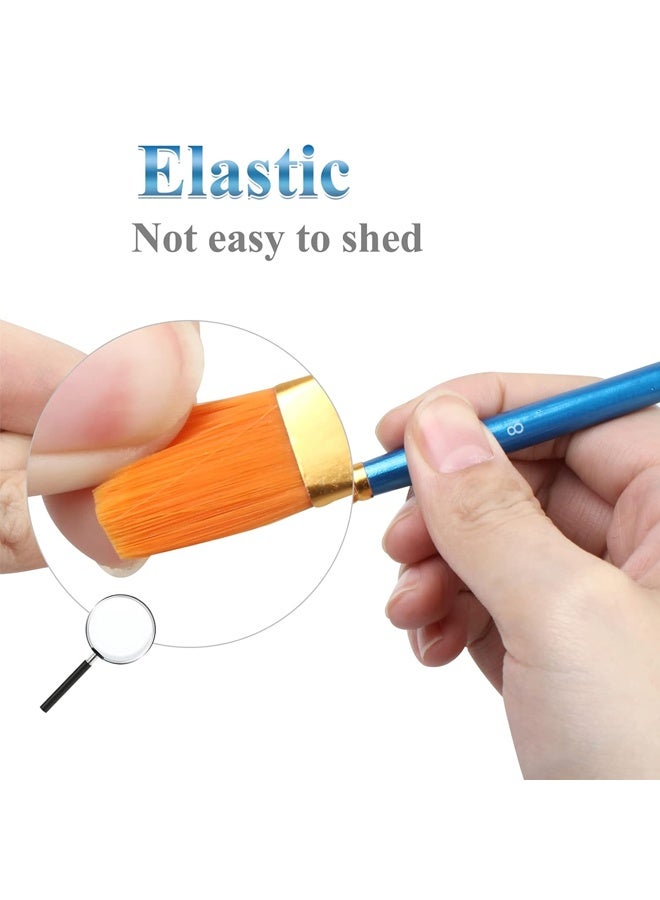 مجموعة فرش الرسم المكونة من 40 قطعة، فرش الرسم بالأكريليك، فرش الألوان المائية، فرش الأكريليك للألوان المائية الزيتية، وتفاصيل المنمنمات، ورسم الصخور - Image 3