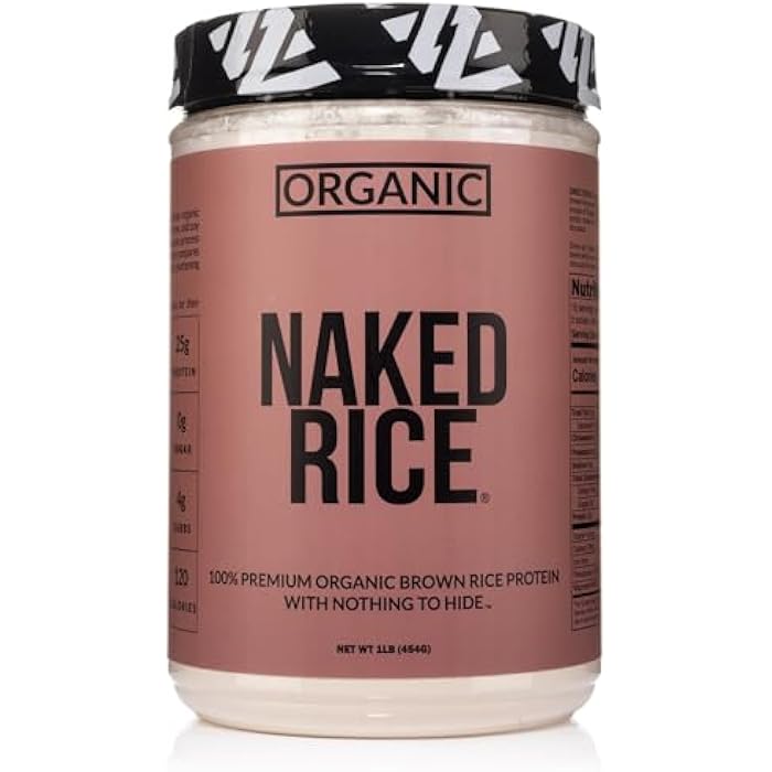 Nakd NAKED Rice 1Lb - Organic Brown Rice Protein Powder - Vegan Protein Powder, GMO Free, Gluten Free & Soy Free. Plant-Based Protein, No Artificial Ingredients - 15 Servings - Image 1