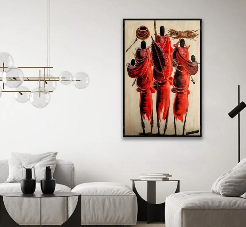 Marktna Canvas painting with a design of people, with a hollow frame, size (40×60), one piece - Image 3