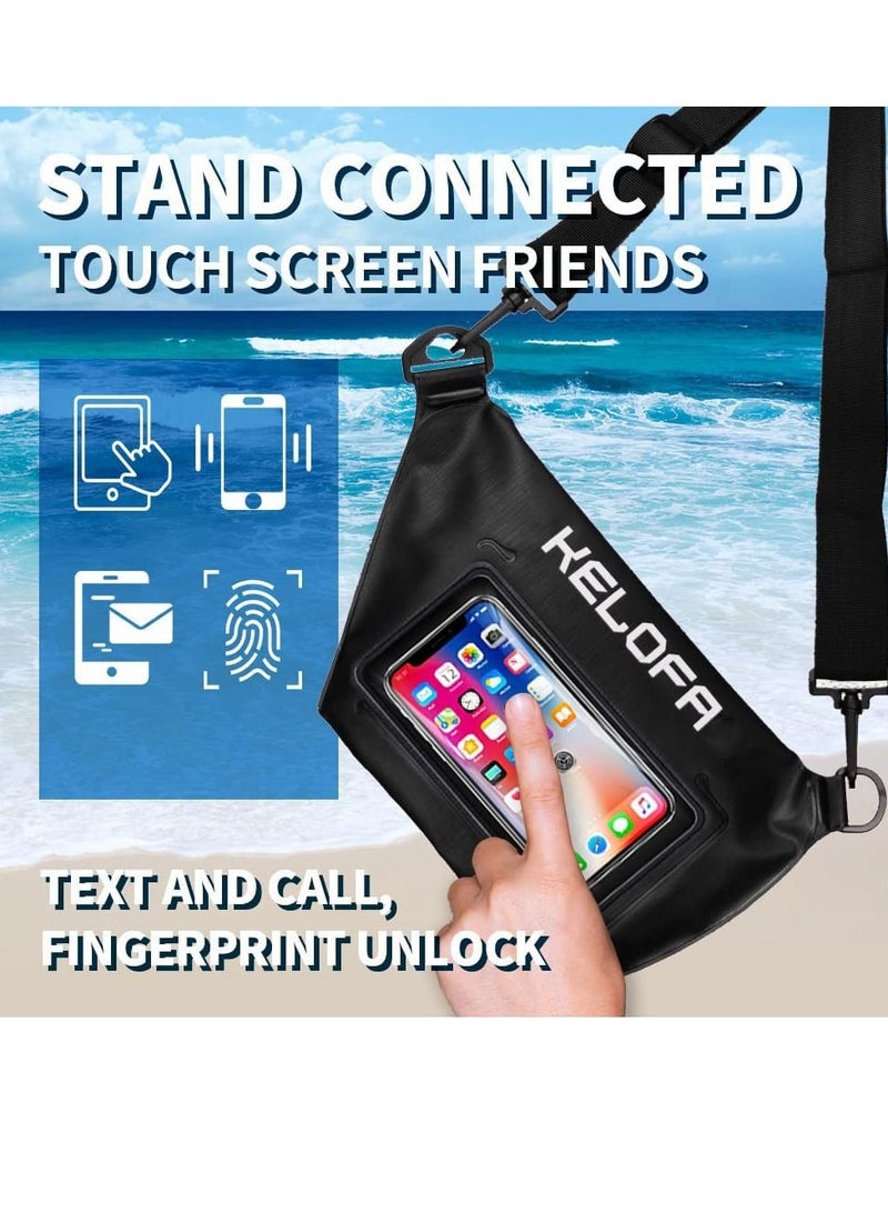 KASTWAVE Waterproof Bag, Outdoor Sport Crossbody Bag Cell Phone Dry Bag with Waist Strap, Screen Touch Sensitive Keep Your Valuables Dry Perfect for Cycling Swimming Snorkeling Boating Kayaking Beach Pool Park - Image 4