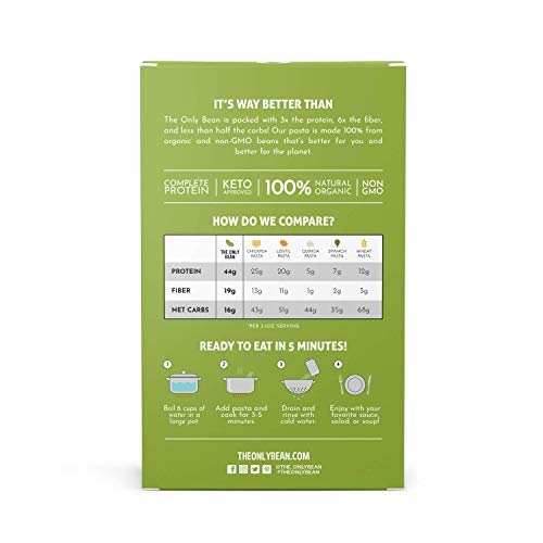 The Only Bean  Organic Edamame Fettuccine Pasta  High Protein Keto Friendly GlutenFree Vegan NonGMO Kosher Low Carb PlantBased Bean Noodles  8 oz 6 Pack - Image 5