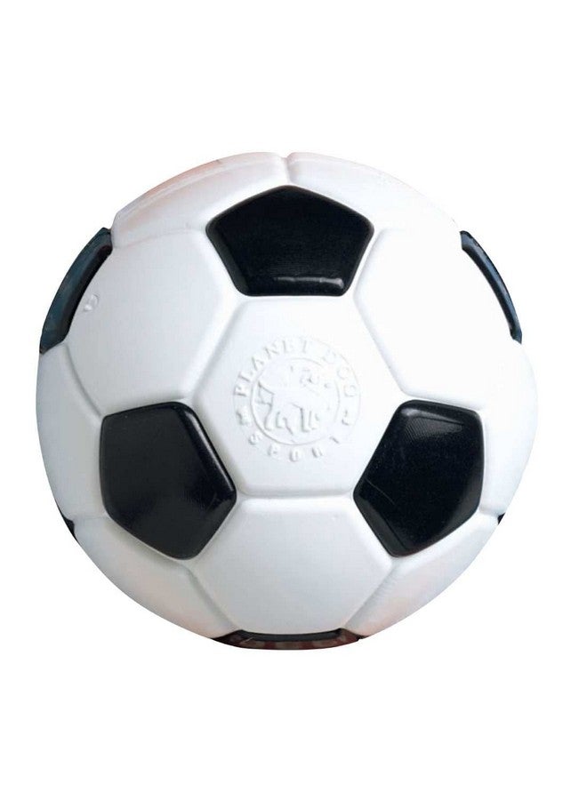 بيتستاجيز لعبة مضغ للكلاب على شكل كرة قدم من Orbee، مصنوعة من مادة TPE متينة وخالية من الفثالات لملاحقة الحيوانات الأليفة واسترجاعها وتدريبها (أبيض (5 بوصات)) - Image 1