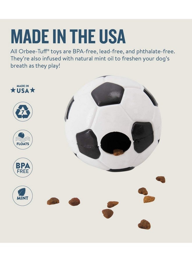 بيتستاجيز لعبة مضغ للكلاب على شكل كرة قدم من Orbee، مصنوعة من مادة TPE متينة وخالية من الفثالات لملاحقة الحيوانات الأليفة واسترجاعها وتدريبها (أبيض (5 بوصات)) - Image 5