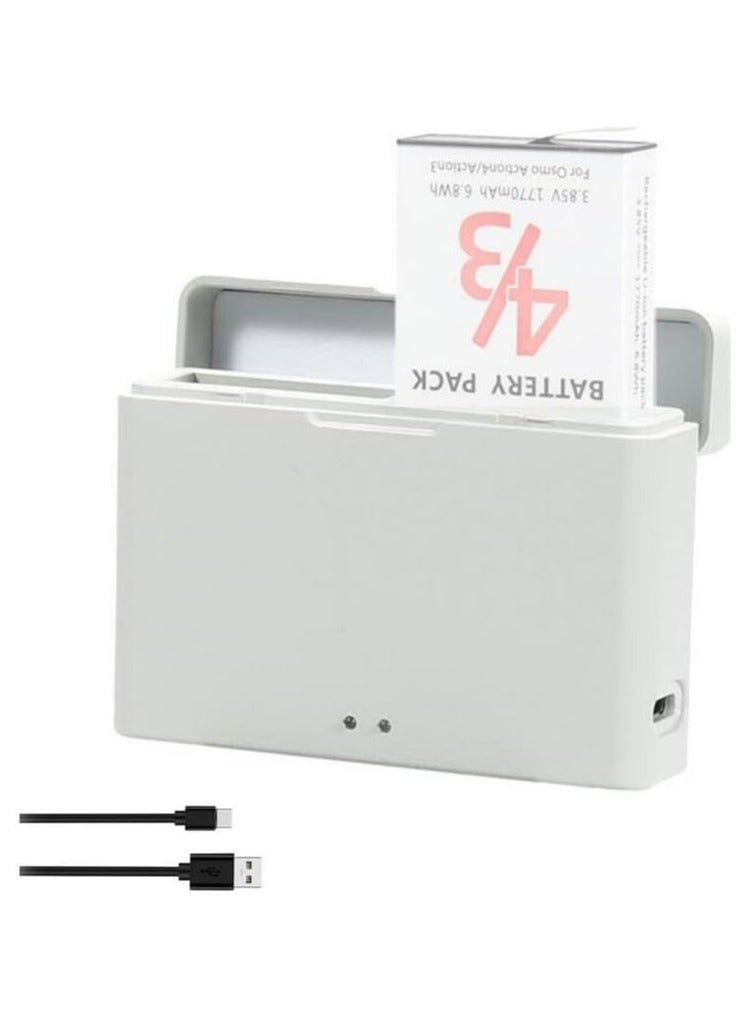 DJI Action 4/OSMO Action 3 Battery Charger USB charger is compact and can charge 2 batteries at the same time - Image 1