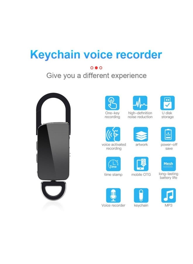 مسجل صوت احترافي عالي الدقة لتقليل الضوضاء لمؤتمر الأعمال المحمول ومسجل ذاكرة كبير - اللون: أسود إنجليزي [النسخة الإنجليزية فقط خارج التجارة الخارجية، الاستخدام المحلي]] - السعة: النسخة الإنجليزية 64 جم - Image 1