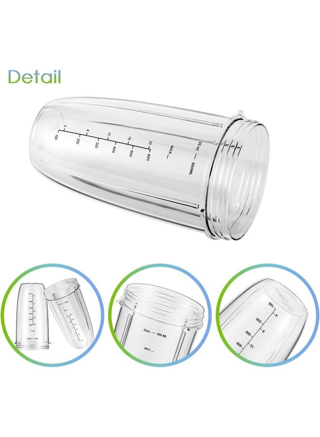 Replacement Parts 32 Oz Blender Cups 2 Packs Replacement Blender Cups Compatible With Nutribullet 600W And 900W Blender  - Image 4