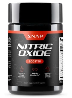 SNAP SUPPLEMENTS معزز أكسيد النيتريك يدعم التعافي السريع والدورة الدموية الصحية ونمو العضلات، مكمل غذائي - 60 كبسولة  - Image 1