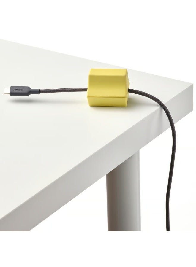 مكون من قطعتين، مثبت USB، أسود/أصفر - Image 1