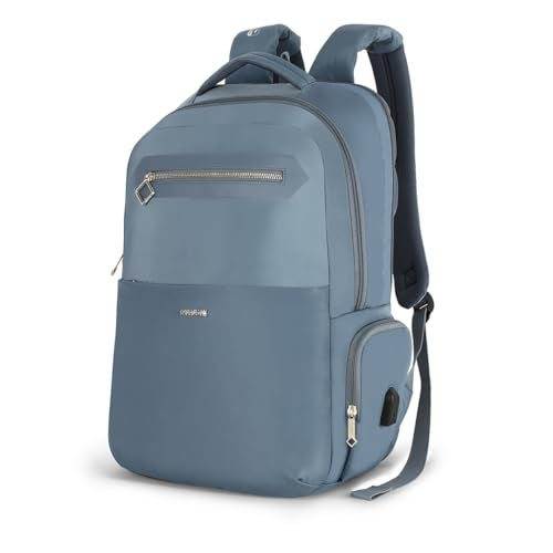 American Tourister Jit+ 2.0 Style 02 | 28L Backpack | 17" Laptop Bag | 2 Compartments | Smart College & Office Backpack for Men and Women | USB Charging Port, Rain Cover & Smart Sleeve | Mirage Blue | 1 Year Global Warranty - Image 1