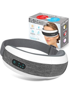 SereneLife SereneLife Stress Therapy Electric Eye Massager, Vibration Massage Eye Relief, Wireless Digital Mask Machine w/Soothing Music and Relaxing Heat Compress, Built-in Battery & Adjustable Elastic Band 