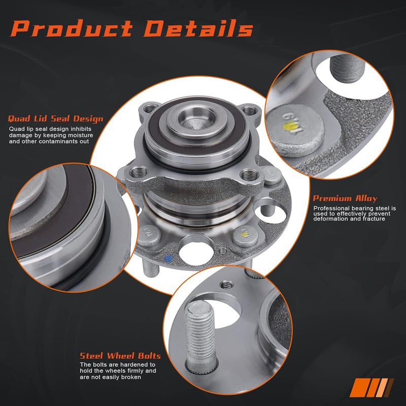 DRIVESTAR 512353 Rear Wheel Hub & Bearing Assembly for Honda Accord & Acura TSX (2 PCS) - Image 3