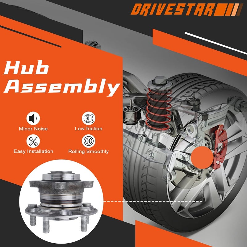 DRIVESTAR 512353 Rear Wheel Hub & Bearing Assembly for Honda Accord & Acura TSX (2 PCS) - Image 2
