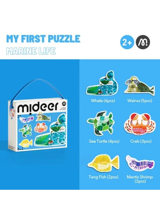MiDeer My First Artist Puzzle - Marine Life - 22pcs Educational Toddler Puzzle Set | Large Pieces for Fine Motor Skills & Cognitive Development | Safe & Durable Materials - Image 2