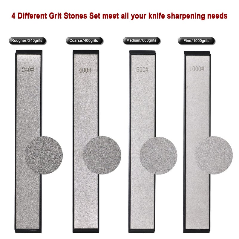 Huanlemai 8Pcs Knife Sharpening Stones for RUIXIN Pro RX-008 Knife Sharpener Fixed-angle kit, Professional Whetstone Set Grindstone Polishing Stone without Base 80/240/400/800/1000/3000/6000/10000 Grit  - Image 2