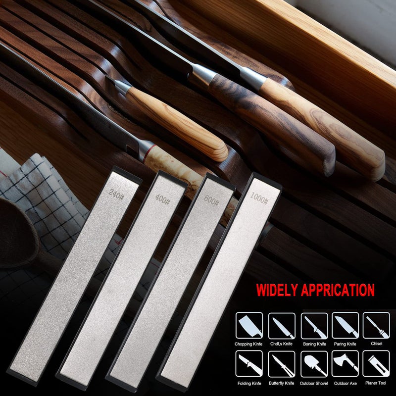 Huanlemai 8Pcs Knife Sharpening Stones for RUIXIN Pro RX-008 Knife Sharpener Fixed-angle kit, Professional Whetstone Set Grindstone Polishing Stone without Base 80/240/400/800/1000/3000/6000/10000 Grit  - Image 5