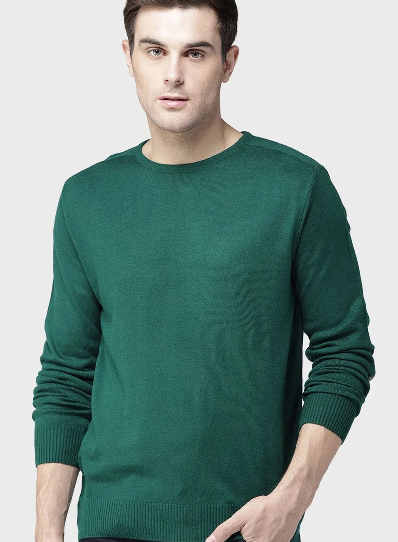 Mast & Harbour Elbow Patch Knitted Sweater