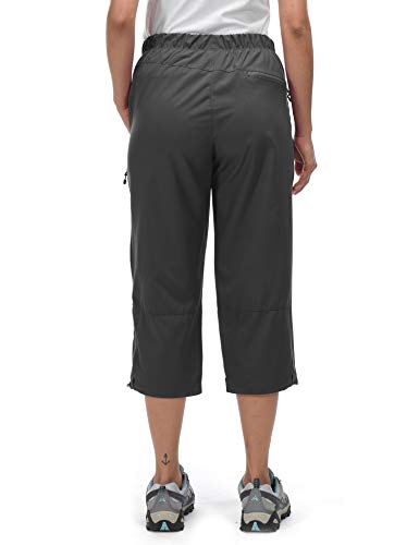 Little Donkey Andy Women's Quick Dry 3/4 Pants Capri Shorts Lightweight Hiking Travel Casual Steel Gray M - Image 5