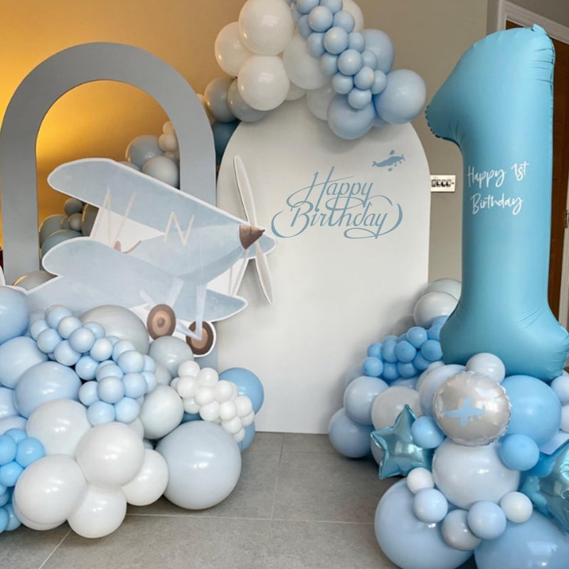Awenztech Light Blue Balloons 12 inch, Pastel Blue Latex Balloon 50pcs Party Balloons for Graduation Baby Shower Gender Reveal Wedding Birthday Party Decorations - Image 3