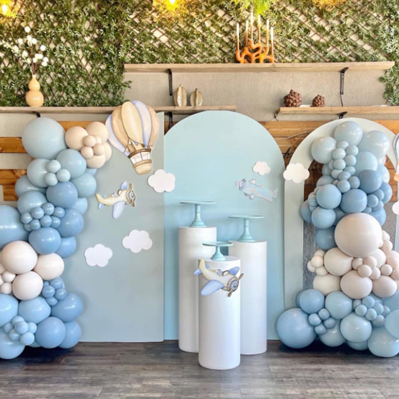 Awenztech Light Blue Balloons 12 inch, Pastel Blue Latex Balloon 50pcs Party Balloons for Graduation Baby Shower Gender Reveal Wedding Birthday Party Decorations - Image 5