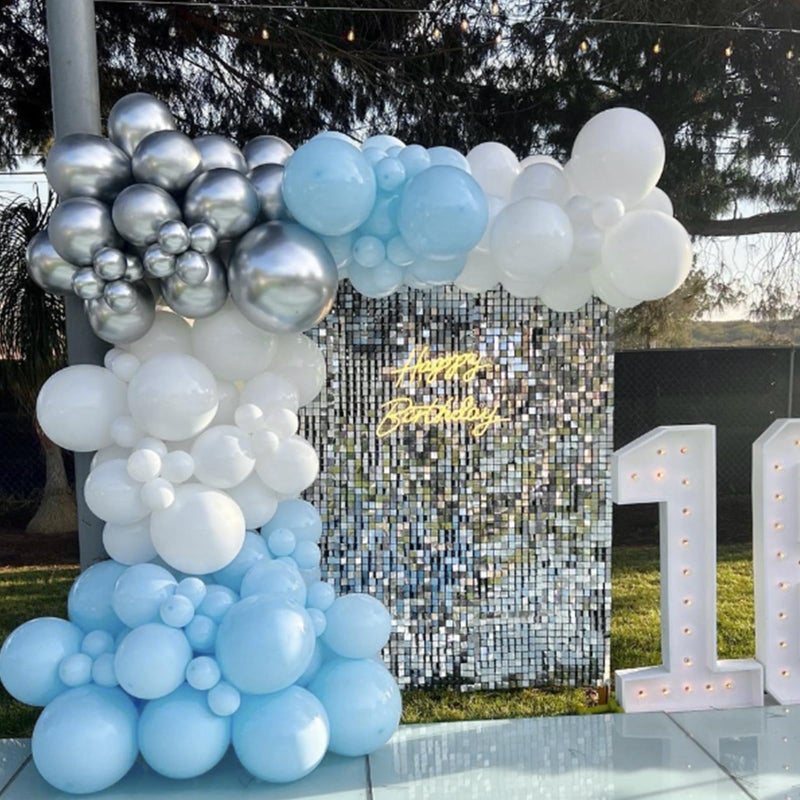 Awenztech Light Blue Balloons 12 inch, Pastel Blue Latex Balloon 50pcs Party Balloons for Graduation Baby Shower Gender Reveal Wedding Birthday Party Decorations - Image 4