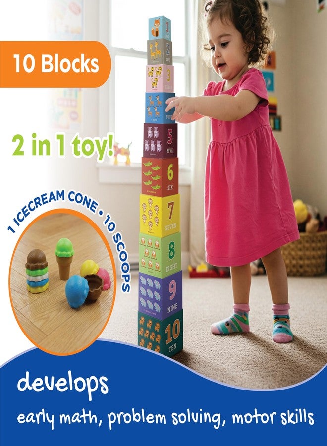 Nasobuddy Little Engineer | Learning Numbers & Tower Building | Early Learning Toy | Early Math | Problem Solving| Motor Skills | Age 2+ (Stacking Blocks) - Image 3
