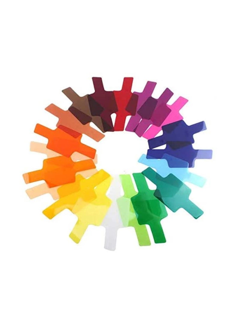 20pcs Flash Speedlite Color Photographic Gels Filters for Canon Yongnuo DSLR Camera Speedlight Accessories Studio Lighting - Image 2