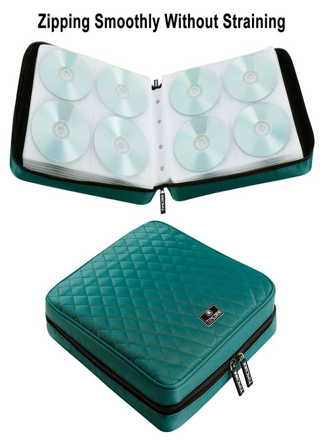 TIMCORR CD Case DVD Holder Storage: 160 Capacity DVD Cases Organizer Portable Wallet Storage - CD Plastic Protective Carrying Binder for Home Travel (Green) - Image 5