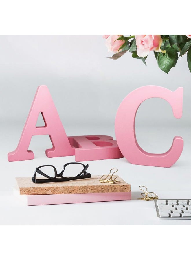 AOCEAN 6 Inch Pink Wood Letters Unfinished Wooden Letters for Wall MAGA Decorative Standing Letters Slices Sign Board for Crafts Christmas Decoration Home Party Projects (M) - Image 5