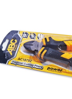 ABC Diagonal Cutting Pliers 6" , strong sharp blade, comfortable handles coated with non-slip coating, for easily cutting cable ties, light plastic, metal and copper wires, strong industrial design to withstand heavy duty use, for everyday use in workshops and homes  - Image 4