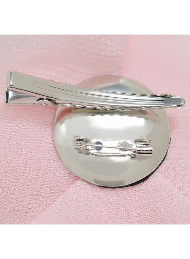 Merdia Lady Peony Silk Party Wedding Brooch Corsage Hair Head Clip Headdress Flowers (Pink Color) - Image 4