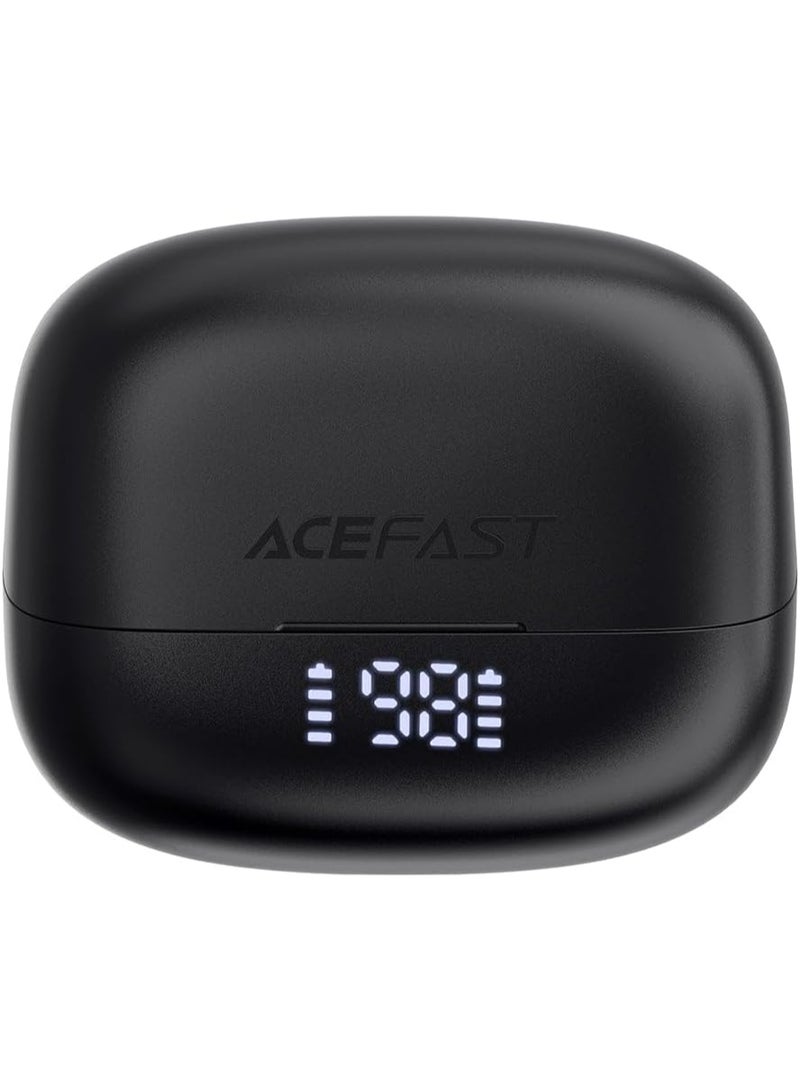 ACEFAST True Wireless Bluetooth Earbuds W1, 30H Playtime with Charging Case, Bluetooth 5.3 Wireless Earphones with Transparency Mode, Deep Bass, Touch Control, IPX5 Waterproof - Black - Image 2