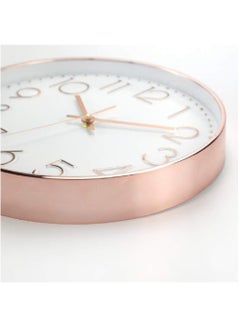 MileMelo Minimalist Wall Clock Modern Design Living Room Bedroom Quartz Mute Light Luxury Clocks Hanging Watch Home Decor (Color: White/Gold, Size: 12inch 30cm)  - Image 5