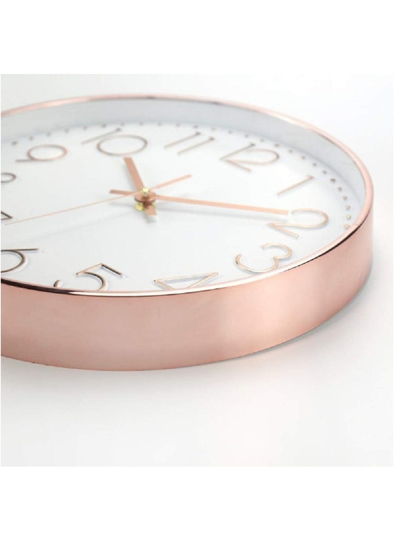 MileMelo - Minimalist Wall Clock Modern Design Living Room Bedroom Quartz Mute Light Luxury Clocks Hanging Watch Home Decor (Color: White/Gold, Size: 12inch 30cm) - Image 1