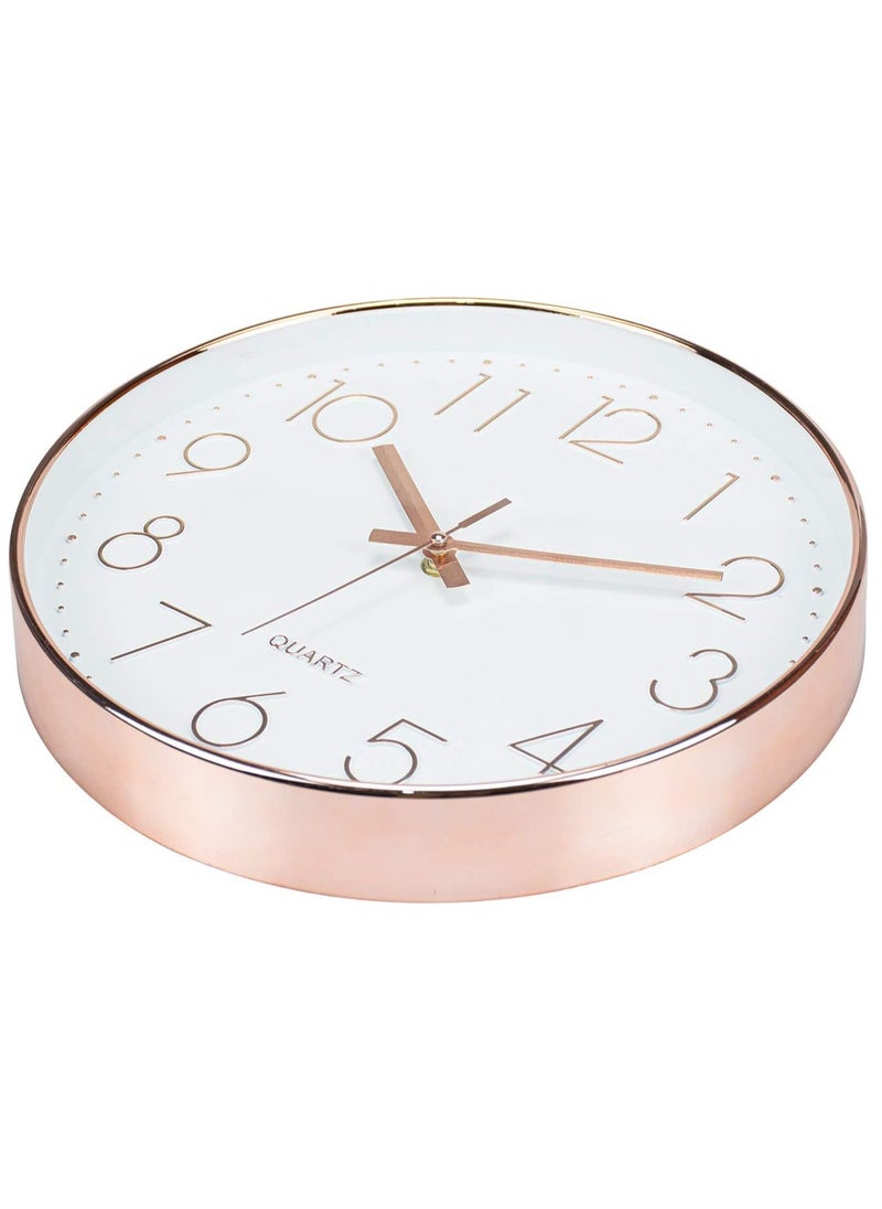 MileMelo - Minimalist Wall Clock Modern Design Living Room Bedroom Quartz Mute Light Luxury Clocks Hanging Watch Home Decor (Color: White/Gold, Size: 12inch 30cm) - Image 1