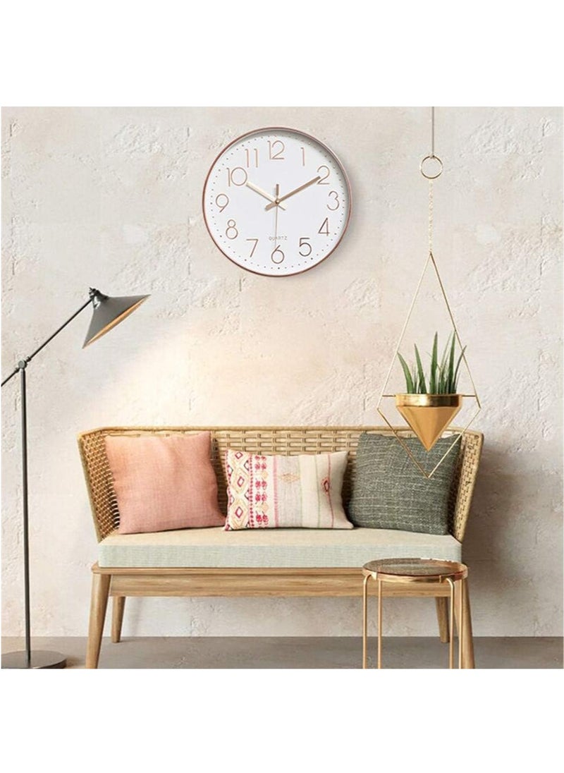 MileMelo - Minimalist Wall Clock Modern Design Living Room Bedroom Quartz Mute Light Luxury Clocks Hanging Watch Home Decor (Color: White/Gold, Size: 12inch 30cm) - Image 1