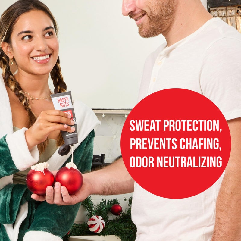 HAPPY NUTS Comfort Cream Deodorant For Men: Anti-Chafing Sweat Defense, Odor Control, Aluminum-Free Mens Deodorant & Hygiene Products for Men's Private Parts 3.4 Fl Oz (2 Pack), Original Scent - Image 2