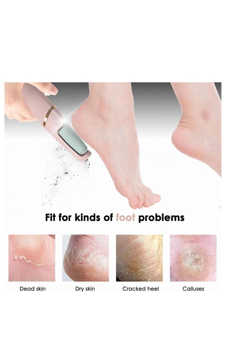 SYOSI Finishing Touch Flawless Electronic Tool File and Callus Remover with 2 Roller Heads, Pedicure Professional Feet Care Hard ed Dry Skin and Calluses Water Resistant - Image 2