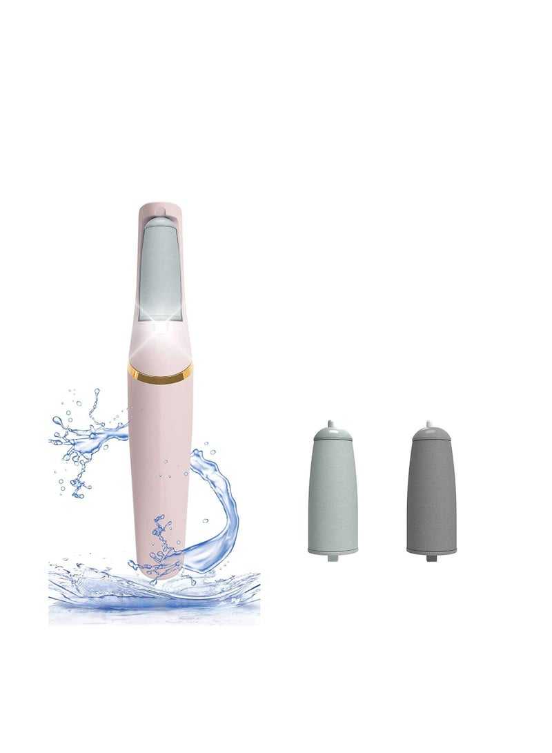 SYOSI Finishing Touch Flawless Electronic Tool File and Callus Remover with 2 Roller Heads, Pedicure Professional Feet Care Hard ed Dry Skin and Calluses Water Resistant - Image 1