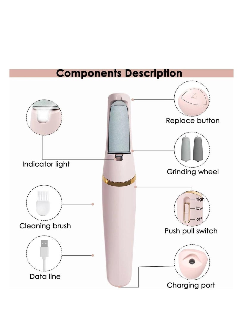 SYOSI Finishing Touch Flawless Electronic Tool File and Callus Remover with 2 Roller Heads, Pedicure Professional Feet Care Hard ed Dry Skin and Calluses Water Resistant - Image 4