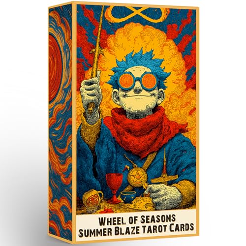 sishui Tarot Deck Unique 80 Flame Tarot Cards with Guidebook Summer Blaze Tarot for Beginners and Experienced Readers 400 GSM GoldGilded Premium Deck Divination and Spiritual Growth Tool - Image 1