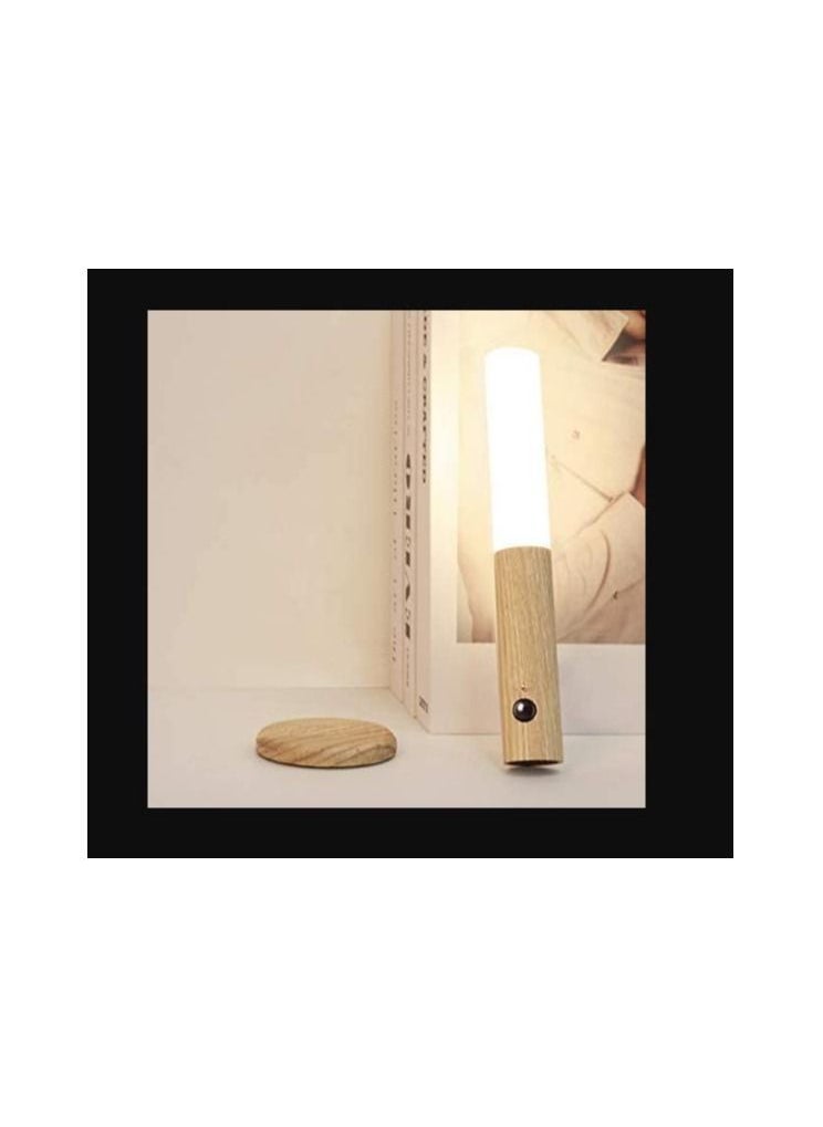 Rock Pow مصباح ليلي ذكي من ROCK POW يعمل بمستشعر الجسم مع شحن USB، مصباح ليلي بمستشعر الحركة، مصباح ليلي ذكي بثلاثة أوضاع، مصباح حائط الممر، غرفة النوم، الممر، الدرج، خزانة الملابس (مصباح ليلي من خشب الدردار)  - Image 2