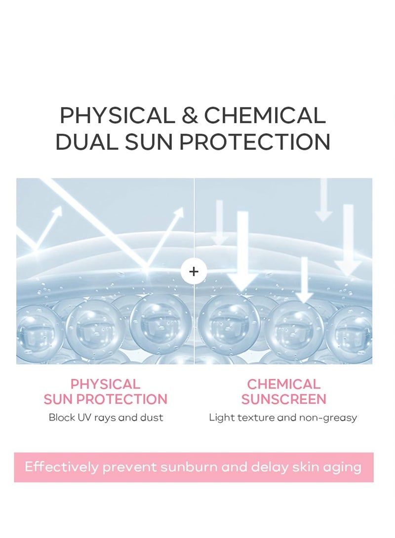 لايكو كريم واقي من الشمس SPF 50، مرطب للوجه ساكورا SPF 50 للاستخدام اليومي ضد أشعة UVA وUVB - واقي شمس مرطب للبشرة الدهنية - بدون أثر أبيض وتركيبة خفيفة غير دهنية - واقي شمس مع توحيد لون البشرة 30 جرام - Image 4