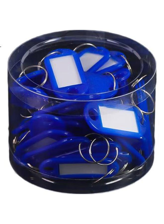Tatanice Detachable Key Tags, Markable, Intermediary Key Classification, Rental House Office Home Management Markers, 50 Key Tags In Jar, Blue - Image 1