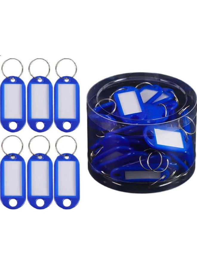 Tatanice Detachable Key Tags, Markable, Intermediary Key Classification, Rental House Office Home Management Markers, 50 Key Tags In Jar, Blue - Image 2
