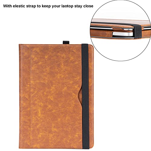 TT TYTX TYTX Compatible with MacBook Pro 14 Inch Leather Case 2025 2024 2023 2022 2021 Release M5 A3434 M4 A3112 A3185 A3401 M3 A2918 A2992 M2 A2779 M1 A2442, Protective Folio Book Cover, Brown - Image 4