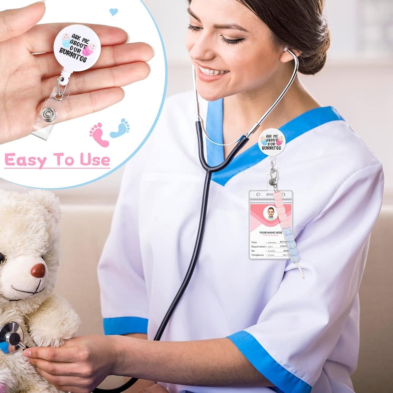 Woanger 3 Pcs Labor and Delivery Badge Reel Nurse Gifts 3pcs Cervical Dilation Beads for Ld Rn NursesPlastic - Image 4