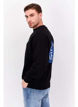 Wrangler Men Crew Neck Long Sleeve Graphic Sweatshirt, Black Combo  - Image 3