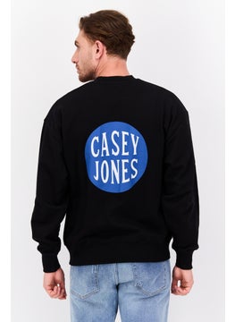 Wrangler Men Crew Neck Long Sleeve Graphic Sweatshirt, Black Combo  - Image 1