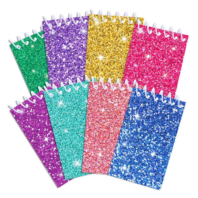24 Vibrant Glittery Vertical Spiral Notebooks For Event Supplies - Image 5